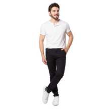 Calça esporte Fino Masculina Social Elegante Bolso faca Embutido  Todos    Skinny    Botão  Zíper - Preto - Visão 6