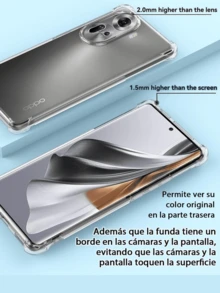 透明四角防摔外壳，适用于 OPPO 和 OnePlus 智能手机系列，手机壳，手机保护套，手机壳，手机套，防摔手机壳，透明手机壳，简约手机壳，纯色手机壳，透明手机壳，TPU 防摔手机壳（军用级防摔）防水防震防刮