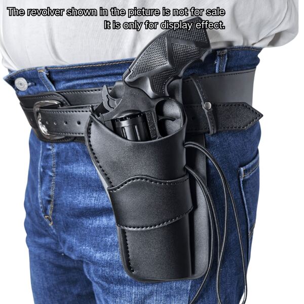 Kleine Pistolenholster, taktisches Schnellziehholster, Material aus PU-Leder, mittelalterlicher Retro-Lederausrüstungs-Taillenholster, Waffenzubehör