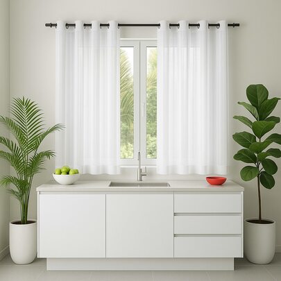 Cortina July com Voil Cozinha 2,30m x 1,20m