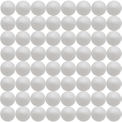 64 Stücke 3,5cm/1,4 Zoll weiße feste Polystyrol-Schaumstoffkugeln, geeignet für Malerei DIY, Dekoration von Einkaufszentren, Hochzeitsprops, Schaufensterdekorationen in Kunst, Handwerk, Familie, Party, Kuchendekoration, Sternspiel, Maltag, Hochzeitsdekoration, Weihnachten, Halloween, Neujahr, Geburtstag, Heimdekoration, Feiertagsparty - Fantasie inspiriert