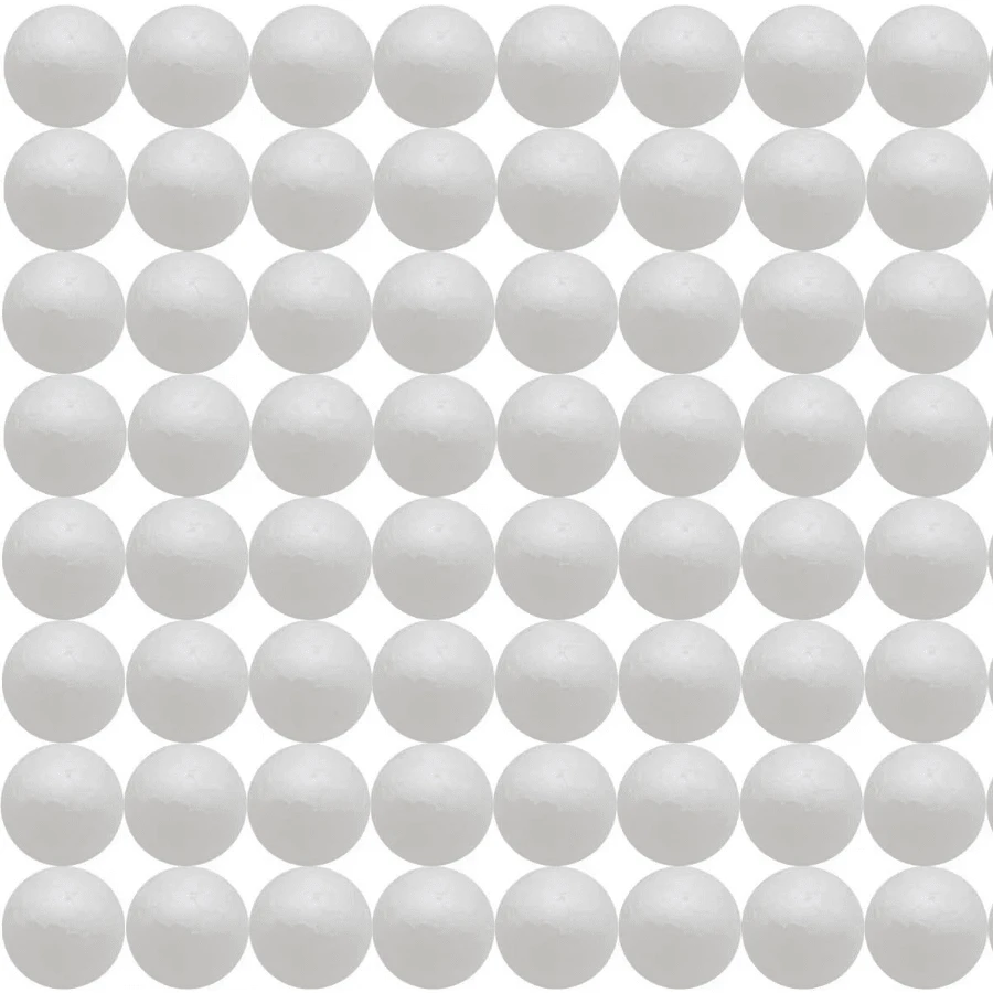 64 Stücke 3,5cm/1,4 Zoll weiße feste Polystyrol-Schaumstoffkugeln, geeignet für Malerei DIY, Dekoration von Einkaufszentren, Hochzeitsprops, Schaufensterdekorationen in Kunst, Handwerk, Familie, Party, Kuchendekoration, Sternspiel, Maltag, Hochzeitsdekoration, Weihnachten, Halloween, Neujahr, Geburtstag, Heimdekoration, Feiertagsparty - Fantasie inspiriert