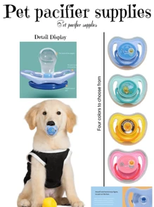 1pc Pet Dog Toy, Cat Pacifier, Puppy Chew Teething Toy To Relieve Boredom, Pet Sleeping Pacifier, Made Of FDA Grade Silicone (), Multiple Colors (Yellow, Light Blue, Dark Blue) Available For Pet Accessories