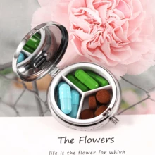 1 Pill Box With Customizable Text, 3 Compartment Small Pill Box, Suitable For Wallet, Cute Mini Medicine Storage Box Travel Pill Box, Portable Pill Container And Medicine Vitamin Storage Box, You Can Also Use It To Store Other Small Items.