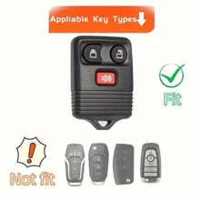 1 Exquisita llavero con lazo;Funda de TPU para llavero compatible con modelos seleccionados - Carcasa de llave de coche flexible compatible con F-150, F-250, F-350, Escape, Explorer, Expedition, Ranger y talla grande - Accesorio de llave con protección mejorada