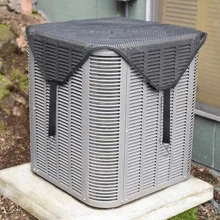 Premium Outdoor Air Conditioner Cover - Super Durable, Water Resistant, Windproof - Dust & Cold Air Barrier With Breathable PVC Mesh Ventilation