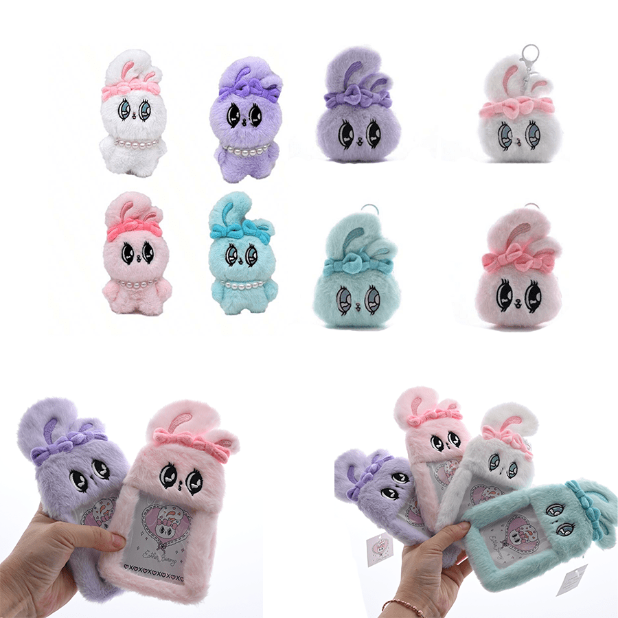 2025 New Cute Big Eye Sweetheart Bunny Doll Keychain Figurine, Social Media Rabbit Ornament, Holiday/Birthday Gift