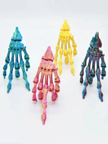 3D Printed Skeleton Hand Decoration, Realistic Bone Claw Model, Horror Props For Halloween, Easter, Party, Graduation/Back To School Gift - Multicolor - View 2
