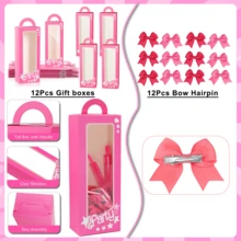156 PCS Ultimate Pink Party Favors Set - Perfect For Birthdays And Pink Themed Celebrations, Includes Party Bags, Accessories And Toy Favors, Birthday Party Decorations - Hồng - Xem 5