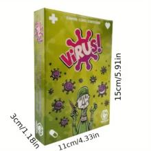 Virus! Card Game - Strategic Family & Adult Party Game, Fun & Competitive, Paper Cards, Board-Style Cards, Suitable For Players 18+ Years Old - Green - View 3