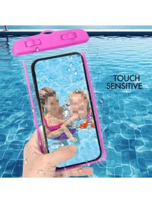 Set de 2 fundas impermeables y luminosas con pantalla táctil, adecuadas para nadar, la playa, bucear, fotografía, rafting, estuche impermeable y transparente para teléfono - Multicolor - Ver 8