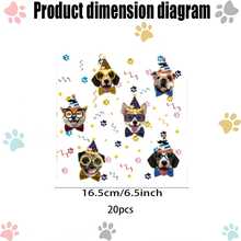 Conjunto de vajilla desechable para fiesta de cumpleaños de perro y gato de 10 piezas/20 piezas, juego de vajilla desechable con temática animal que incluye platos, servilletas, tenedores, apto para fiestas de cumpleaños, picnics al aire libre, reuniones familiares - Multicolor - Ver 9