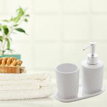 3-Piece Summit White And Silver Bathroom Washbasin Kit - Lyor - trắng - Xem 2