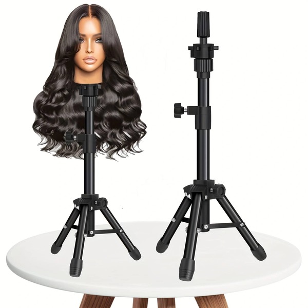 AliLeader 25 Inch Mannequin Head Stand Tripod For Mannequin Head Wig Stand Tripod Wig Head Stand For Training Heads And Canvas Block Head (Mannequin Head Not Included)
