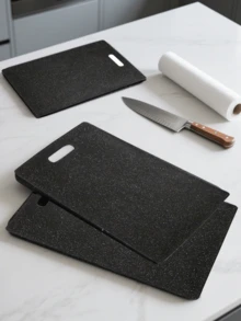 1/3pcs Marble-Patterned Chopping Board Set, Kitchen Food Prep Board, Cooked/Uncooked Separation, Household Fruit Cutting Board, Children's Food Prep Board