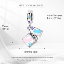 Easvnya Nueva serie de los talla grande vendidos de colgantes con castillo de plata y floral, diseño 3D exquisito y de moda, accesorios de joyería DIY adecuados para pulseras y collares, encantador y de moda para mujer, para uso diario u ocasiones especiales, excelente como regalo de San Valentín o cumpleaños