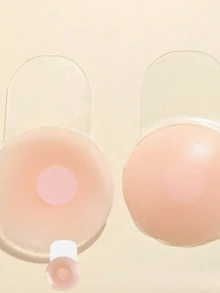 10 件可重复使用无缝硅胶乳贴、隐形丰胸胶带、防滑乳贴、纯色胸罩配件、100% 硅胶、可手洗、易于清洁的胸罩配件、适合所有胸围尺寸（2/10 件） - 彩色 - 查看 8