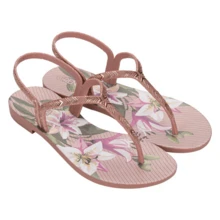 NEW GRENDHA FLAT SANDAL LOVE IN FLOWER COMFORTABLE ORIGINAL - Rusty Rose - View 1