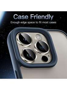 Yezodawee Camera Lens Protector Compatible With IPhone 17 Pro Max 17 Pro 17 Air 17, 16 Pro Max Ultra-Tough HD Individual Lens Protectors, Scratch Resistant, Ultra-Thin Tempered Glass Anti-Scratch Lens Cover 9H Tempered Glass Metal Camera Screen Protector Shockproof Camera Cover Ring -3 Pcs Titanium Grey