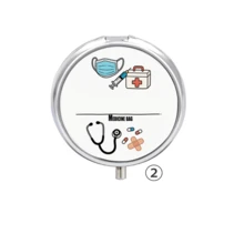 1 Pill Box With Customizable Text, 3 Compartment Small Pill Box, Suitable For Wallet, Cute Mini Medicine Storage Box Travel Pill Box, Portable Pill Container And Medicine Vitamin Storage Box, You Can Also Use It To Store Other Small Items.