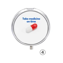 1 Pill Box With Customizable Text, 3 Compartment Small Pill Box, Suitable For Wallet, Cute Mini Medicine Storage Box Travel Pill Box, Portable Pill Container And Medicine Vitamin Storage Box, You Can Also Use It To Store Other Small Items.