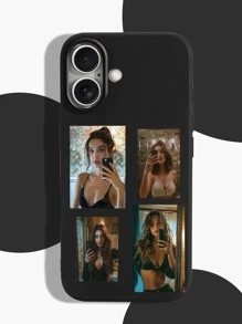 1 st. Aangepast puzzelontwerp schokbestendig TPU-gekleurd telefoonhoesje voor 11/12/13/14/15/16/16Pro/16Plus/16ProMax/X/XR/XSMax/7/7Plus/16E en andere modellen