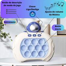 全新原装快推游戏机一套，布朗熊爆烦人泡泡，电子热门游戏，4种模式，耐光抗压玩具，成人及青少年礼盒装（部分配件款式颜色随机），圣诞礼物，卡通打地鼠热门玩具，复活节派对玩具及礼品 - 棕色 - 查看 10