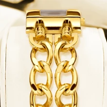 YaLaLuSi YaLaLuSi Brand 1 Piece Hot New Skeleton Chain Ladies Quartz Watch Luxury Rhinestone Decoration Luminous Hands Night Reading Advanced Texture Bright Colour Case Temperament Elegant Breathable Comfortable Wristband Suitable For Work Daily Business School Holiday Party Wear With Strap Adjuster Original Lady Gift For Family Friends Sister Best Friend Holiday Gift Birthday Gift