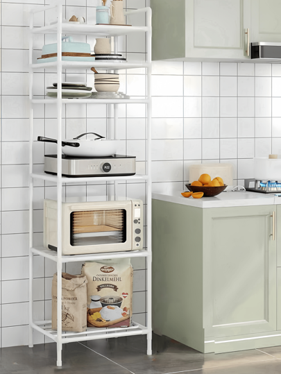 1 pièce Unité d'étagère en métal d'espace améliorée, Étagère de rangement pour salle de bain, Étagère pour lavabo, Étagère autoportante multi-niveaux pour salle de bain, cuisine, bureau, salle d'étude, salon, Facile à monter, Excellent pour les cadeaux de vacances