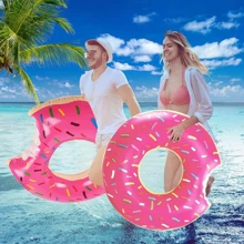 1 Stück Schwimmring, Sommer Schwimmreifen und Pool, aufblasbarer runder Schwimmring, tragbarer Donut Schwimmring für Outdoor-Partys und Strand, Strandutensilien, Strandaccessoires