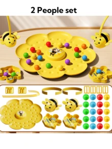 蜜蜂蜂蜜收集玩具、多人互动钓鱼游戏玩具、桌面派对游戏玩具、多人竞技游戏、英文彩色包装盒，适合作为礼物 - 彩色 - 查看 13