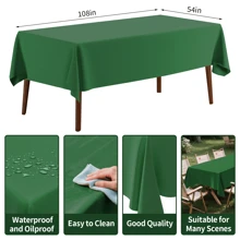 1Pc/4pcs Solid Color Tablecloth, Plastic Tablecloth 54 * 108inch Multi-Color Optional Peva Material, Rectangular Tablecloth, Suitable For Birthday, Wedding, Banquet, Party Desktop Decorations