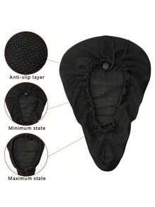 1pc Bike Seat Cushion - Gel Padded Bike Seat Cover For Men Women Comfort, Extra Soft Exercise Bicycle Seat Compatible With Peloton, Outdoor & Indoor