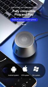 Lenovo Altavoz portátil Bluetooth V5.0 Lenovo K3 Pro, reproductor de música, altavoces inalámbricos estéreo envolventes