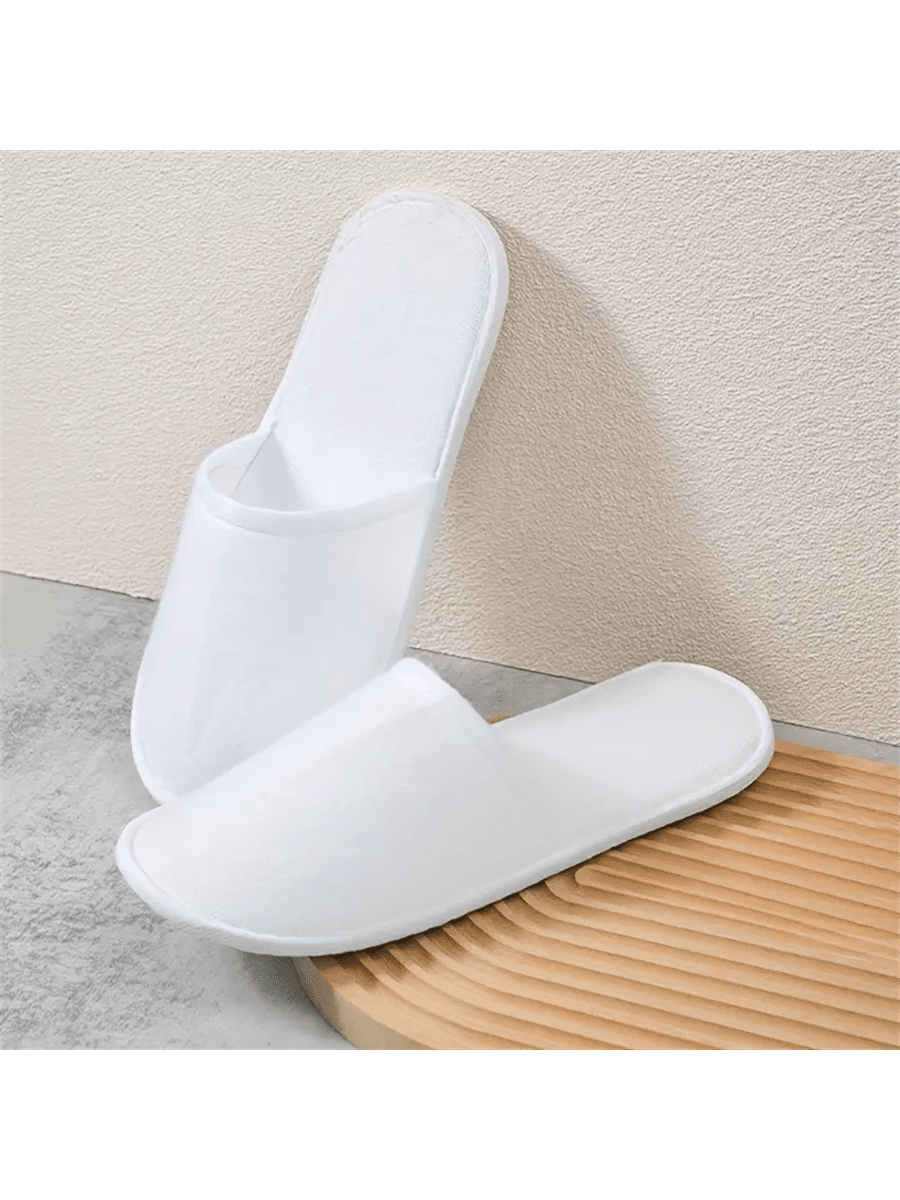 10 pares de cómodas zapatillas desechables de material no tejido para uso en hotel, spa y hogar - calzado suave, transpirable y sanitario para hombres y mujeres - perfecto para viajar, masajes y relajación