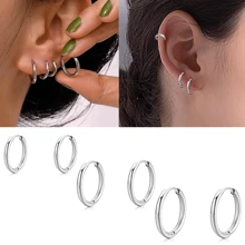 6 Pcs Earrings Men,Earrings,Punk ,Jewellery Hoop Earrings