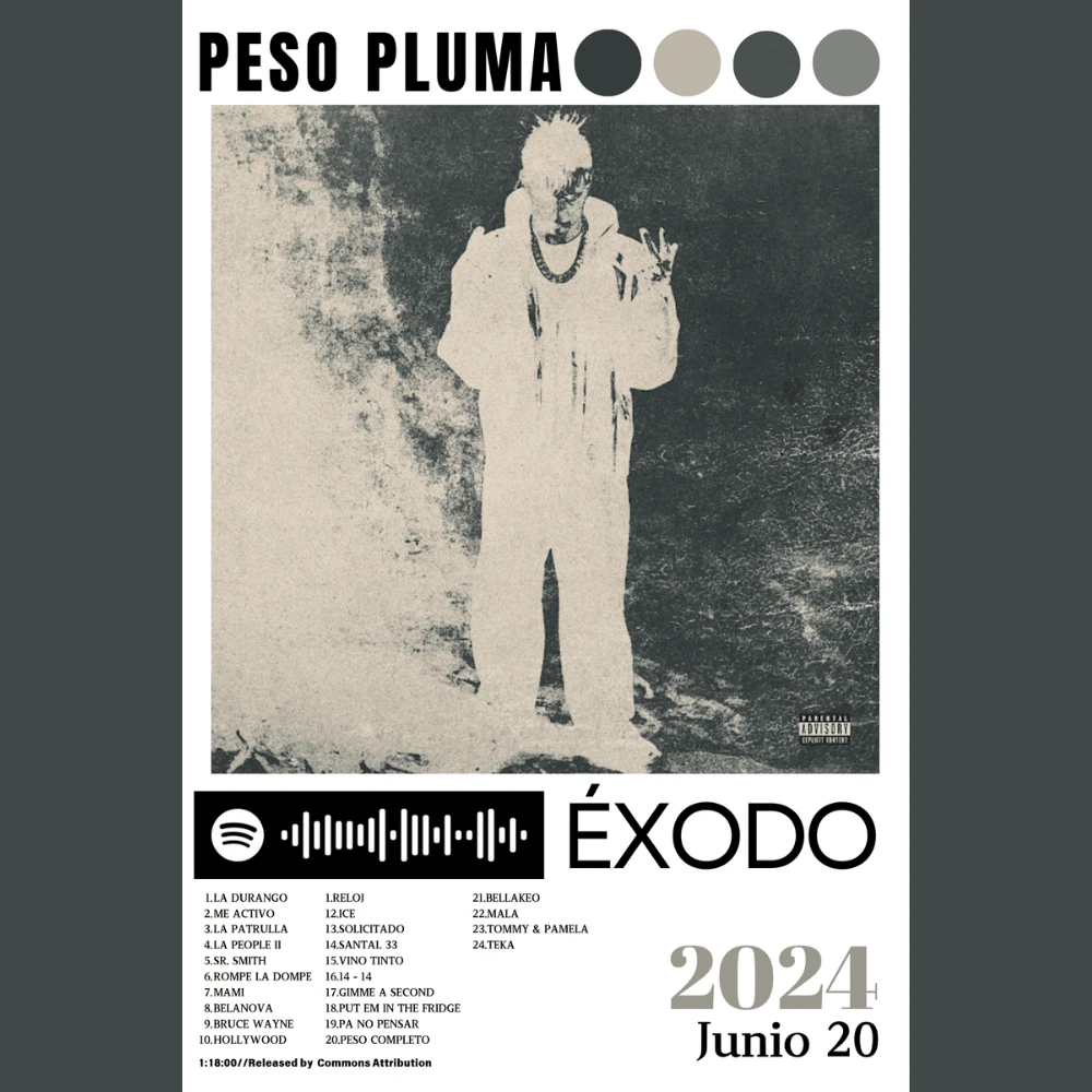 Póster de Música, Peso Álbum Éxodo - Gris - Ver 1