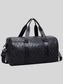 大容量旅行行李袋，带湿口袋的周末旅行包，健身房健身医院防水过夜包，周末旅行随身行李，黑色大号手提包旅行必备购物袋 - 彩色 - 查看 14