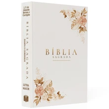 Bíblia Sagrada Flores | ARC | Letra Maior | Harpa e Corinhos | Capa Dura