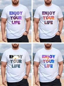 Customized Plus Size Men's T-Shirt, Personalized Graphics/Text, Plus Size Men's Clothing, Loose Fit Plus Size Summer T-Shirt, Upload Your Text/Message/Greetings, Selfie/Family/Logo/Pet Photo Customization, Birthday/Father's Day/Valentine's Day Holiday Customization, Team/Outdoor Wear Customization, Personalized Graphic Round Neck Loose Fit Plus Size Short Sleeve Men's T-Shirt, Holiday Gift, Birthday Gift Customization, Plus Size Men's T-Shirt, T-Shirt Graphics Customization, Summer Plus Size Men's Top