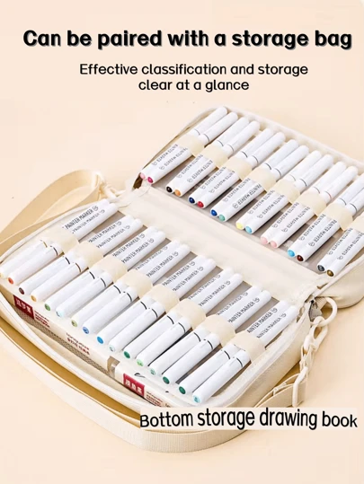 9 支/盒自动控墨丙烯颜料马克笔，丙烯笔尖马克笔，7 种专业色彩系列，软头丙烯马克笔不渗色，适用于岩石绘画、陶瓷、木材、帆布、玻璃、石材、织物、卡片制作、DIY 和艺术用品，是返校季的绝佳礼物