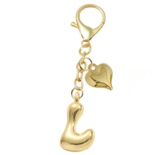 A-Z字母钥匙扣 - 精致金色金属字母钥匙圈，配有龙虾扣和心形装饰，采用耐用锌合金材质，适合度假、约会、海滩、购物、通勤、学习等各种场合，完美搭配钱包、耳机盒、背包和车钥匙 - 理想的生日礼物和钥匙配件 | 精致钥匙扣 | 金属钥匙扣，春夏最佳搭配 - 金色 - 查看 17