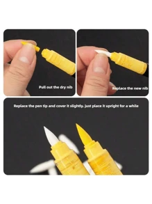 100 piezas de repuesto de puntas de pincel para marcadores acrílicos GuangNa, para manualidades de arte y papelería