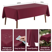 1Pc/4pcs Solid Color Tablecloth, Plastic Tablecloth 54 * 108inch Multi-Color Optional Peva Material, Rectangular Tablecloth, Suitable For Birthday, Wedding, Banquet, Party Desktop Decorations