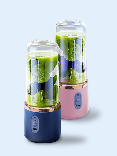 1pc USB Rechargeable Portable Juicer Blender, 400ml Wireless Mini Fruit Juicer Cup, Fast Juice Extraction & Direct Drinking, , Lightweight & Compact, 6 Blade Cutter Head, Strong Battery Life & High-Speed Blade, Multi-Function Juicer For Smoothies & Milkshakes, Ideal For Home, Travel, Sports, Outdoor Activities, Home Kitchen Appliances