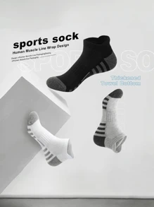10 pares de calcetines para tobillos deportivos para hombre, grises con rayas negras, aptos para correr, gimnasio y uso diario