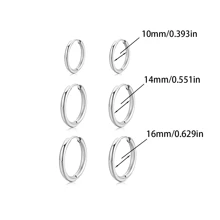 6 Pcs Earrings Men,Earrings,Punk ,Jewellery Hoop Earrings