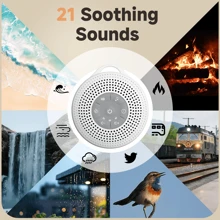 STAVOZE White Noise Machine, Sleep Sound Machine With 21 Natural Soothing Sounds And Memory Function 30 Levels Of Volume Sleep Timer Sound Therapy For Home Office Travel, Portable Sound Machine For Nurse Gifts