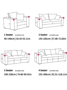 1pc Milk Silk Ruffled Sofa Cover With Anti-Slip Elastic, Decorative Christmas Print, Fits 1/2/3/4 Seater Sofa, Suitable For All Seasons - Multicolor - View 5
