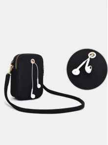 1 buc Mini Fashion femei Crossbody fermoar telefon mobil umăr geantă doamnă femeie multifuncțională geantă de mână încheietura mâinii portofel sport portofel pentru femei portofel portofel portofel